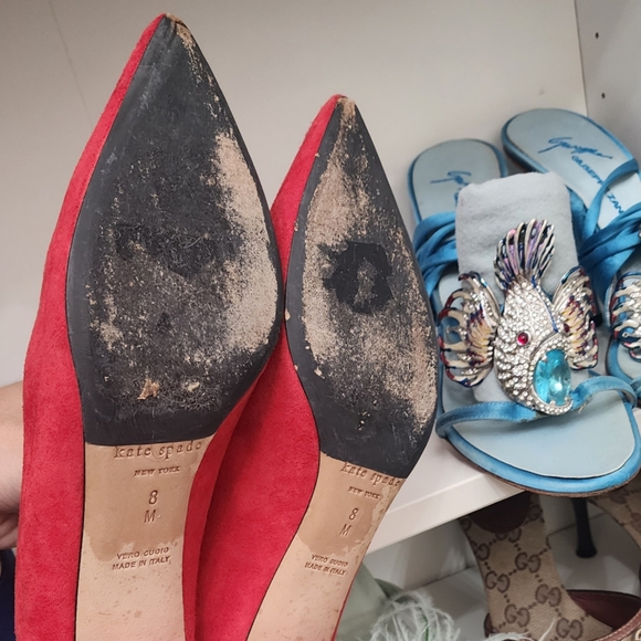 Kate spade suede pointy heel pumps - Picture 3 of 5